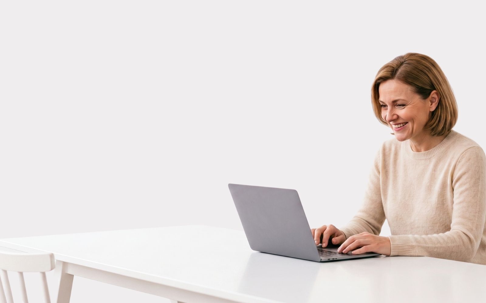 Docent met laptop